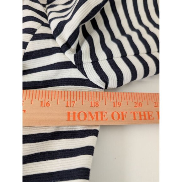 Talbots Stripe Sweater Blazer Womens Size Medium Blue Nautical Knit Long Sleeve - Picture 13 of 14